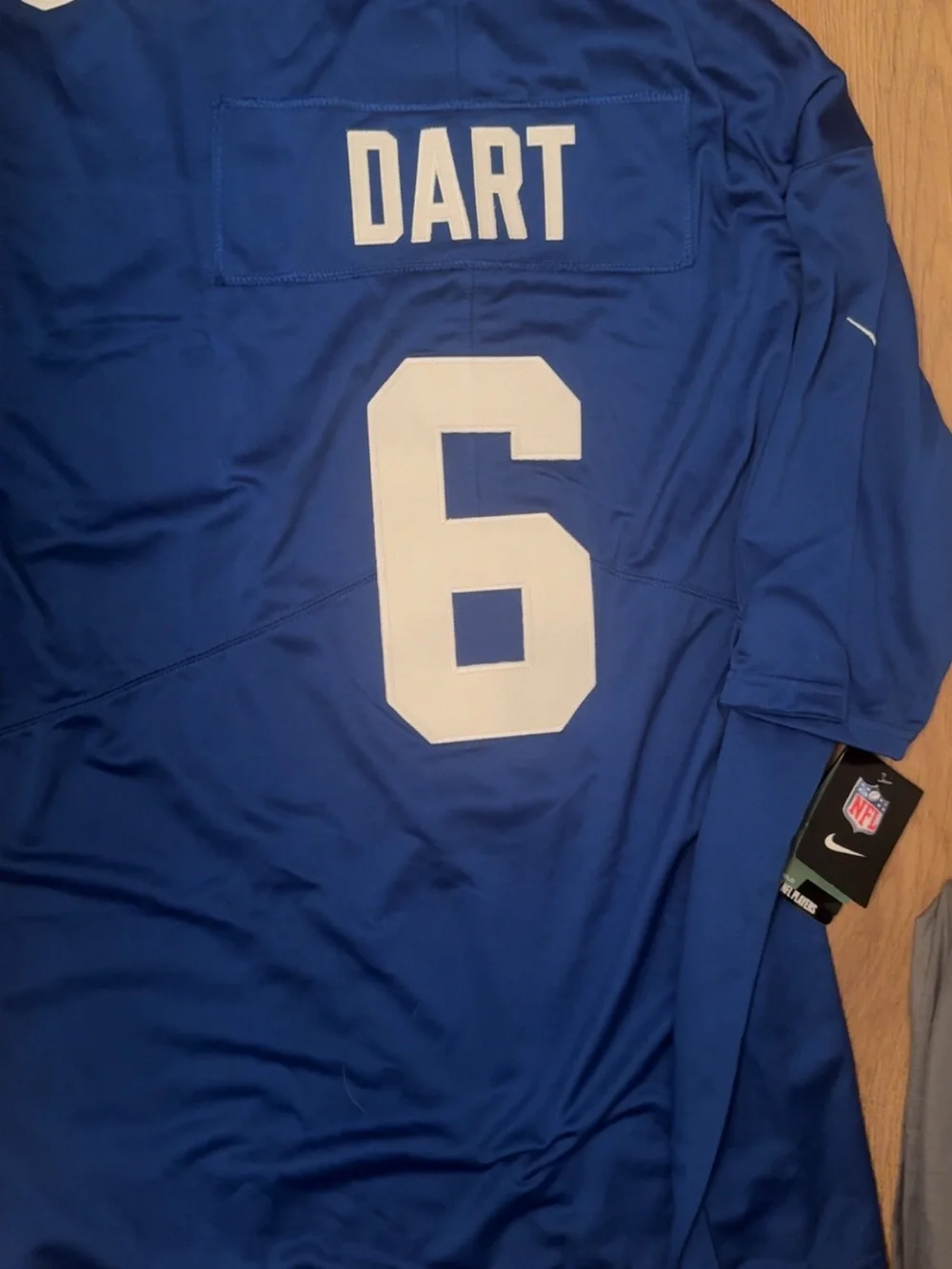 Nike Men's Royal Blue Football Jersey with White Number 6